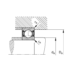 S 6305-2RSR,  DIN 625-1 ˜ʵҪߴ, ɂȴܷ