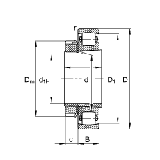 ΝLS 20318-K-MB-C3 + H318,  DIN 635  DIN 5415 ˜ʵҪߴ, F׺;o