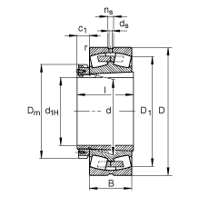 {ĝLS 23280-B-K-MB + H3280,  DIN 635-2 ˜ʵҪߴ, F׺;o
