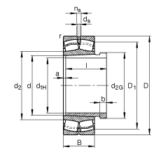 {ĝLS 23232-E1-K-TVPB + AH3232G,  DIN 635-2 ˜ʵҪߴ, F׺ж