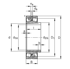 {ĝLS 23984-K-MB + AH3984G,  DIN 635-2 ˜ʵҪߴ, F׺ж